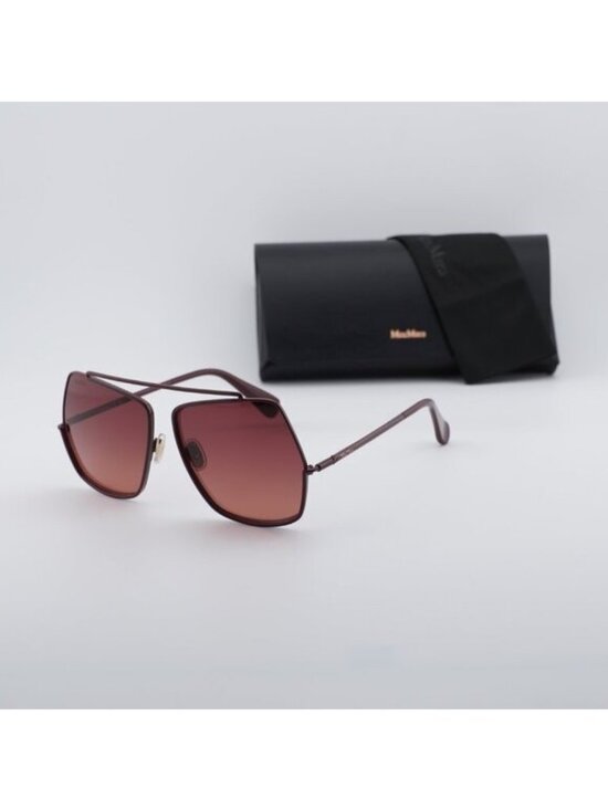 Max Mara ELSAPETITE MM0102 69F Butterfly Sunglasses - Bordeaux/Brown main image 4